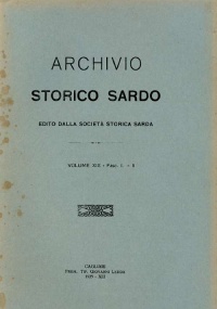 Archivio Storico Sardo - Volume n. XIX - Società Storica Sarda
