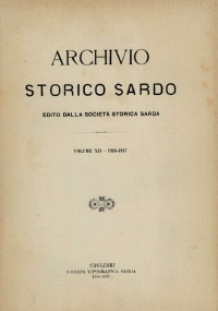 Archivio Storico Sardo - Volume n. XII - Società Storica Sarda