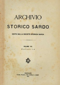 Archivio Storico Sardo - Volume n. VII - Società Storica Sarda