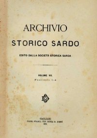 Archivio Storico Sardo - Volume n. VII - Società Storica Sarda