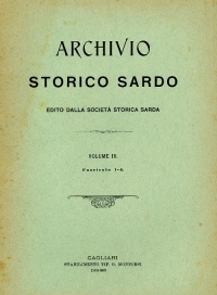 Archivio Storico Sardo - Volume n. IV Fasc. 1-4 - Società Storica Sarda