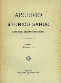 Archivio Storico Sardo - Volume n. VI Fasc. 1-4 - Società Storica Sarda